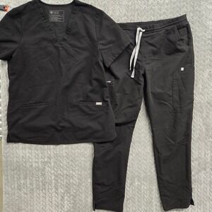 Figs Black Scrub Set